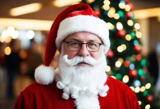 Mand i julemandsdragt